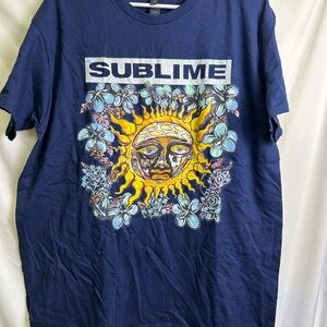 3/$15 Navy Blue Sublime Sun Graphic Tee